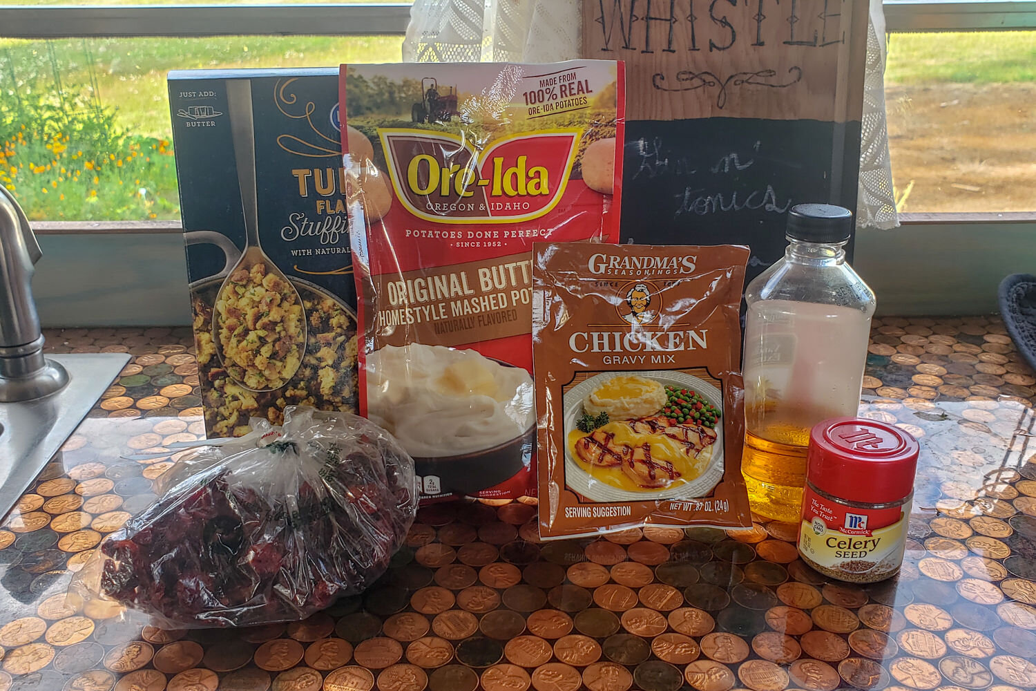 ingredients for backpacking meal