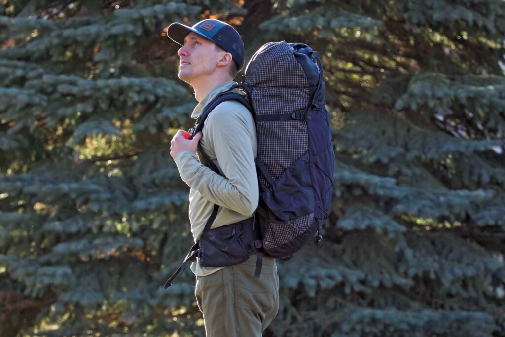 man wearing a black pocket