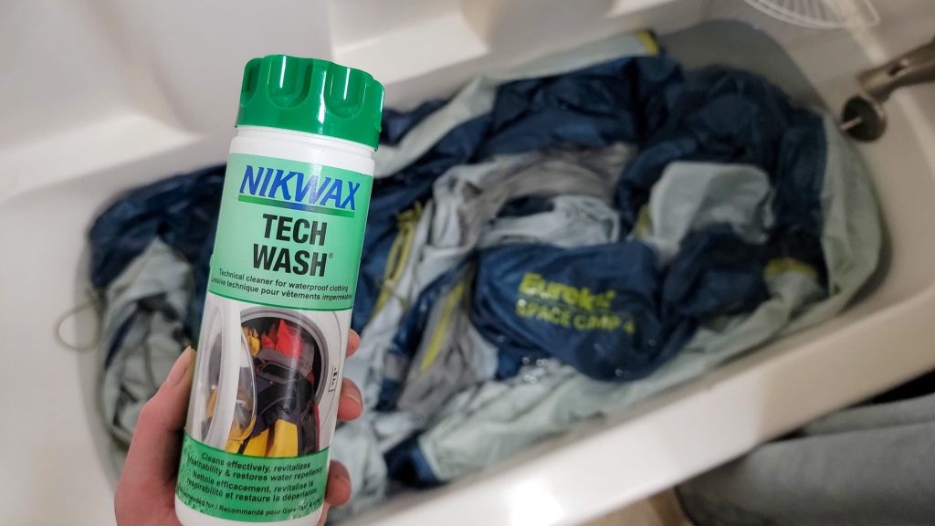 tent in a tub with nikwax
