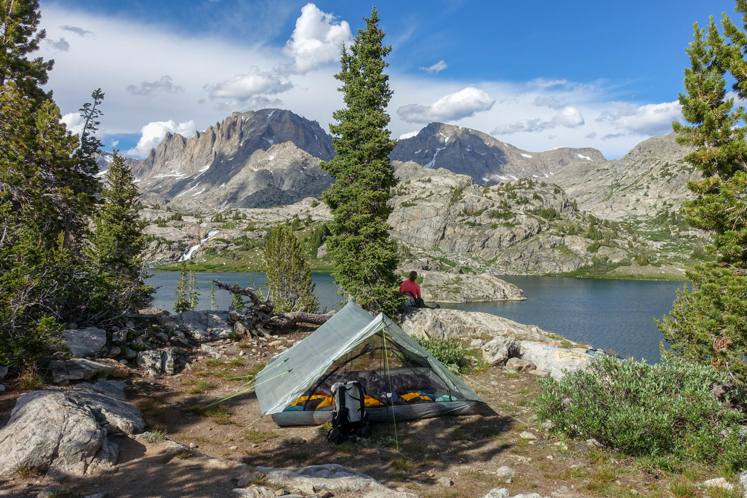 zpacks triplex at a capmsite in the wind river range