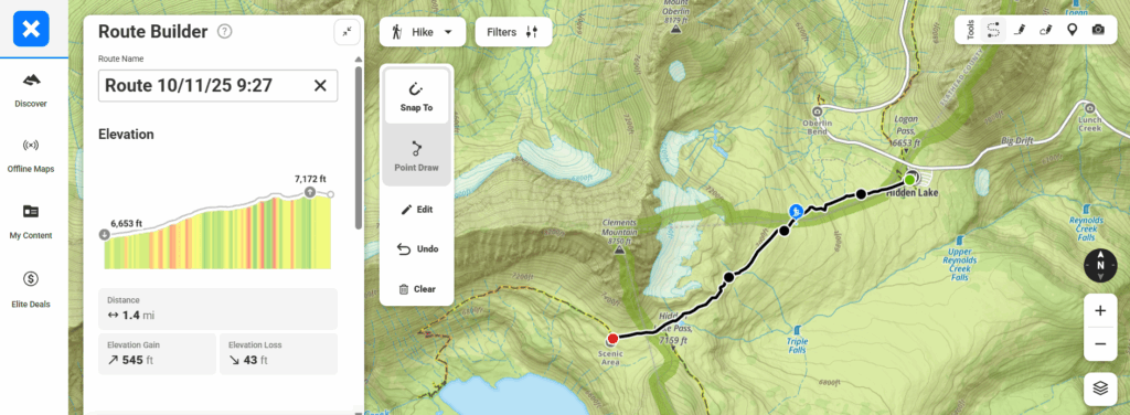 screenshot of onx mapping tool
