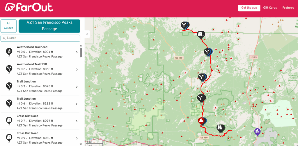 screenshot of trail from farout